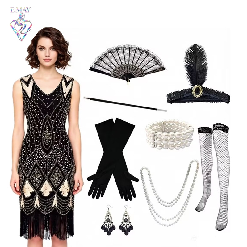 Women'S Accessories In The 1920S - Vestido Flapper para Mujer, Estilo Vintage