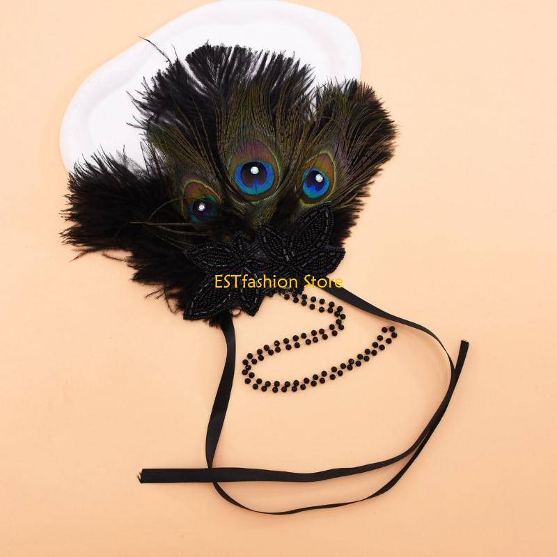 Women'S Accessories In The 1920S - Y5GC Diadema con Plumas Vintage los