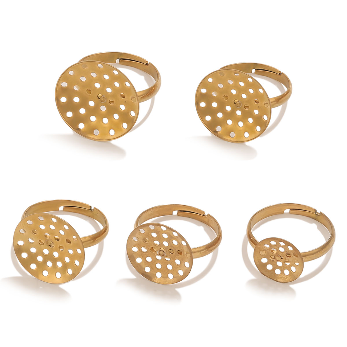 Ring Set Adjustable - 10 unids/lote Base de anillo de