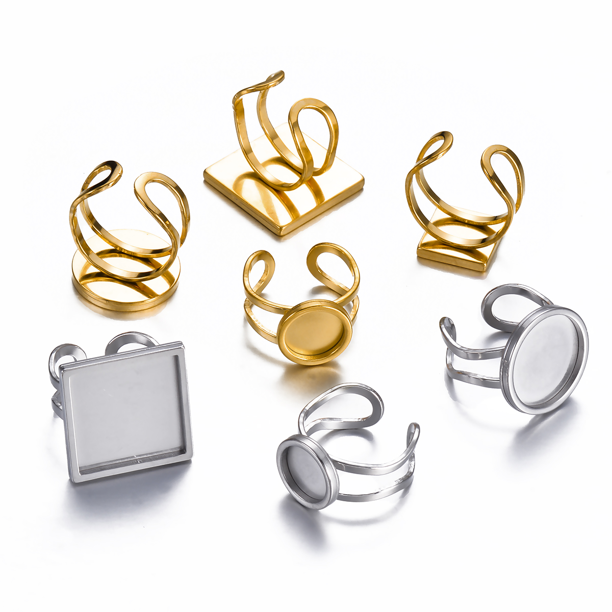 Ring Set Adjustable - 4 Piezas de Bases Ajustables de