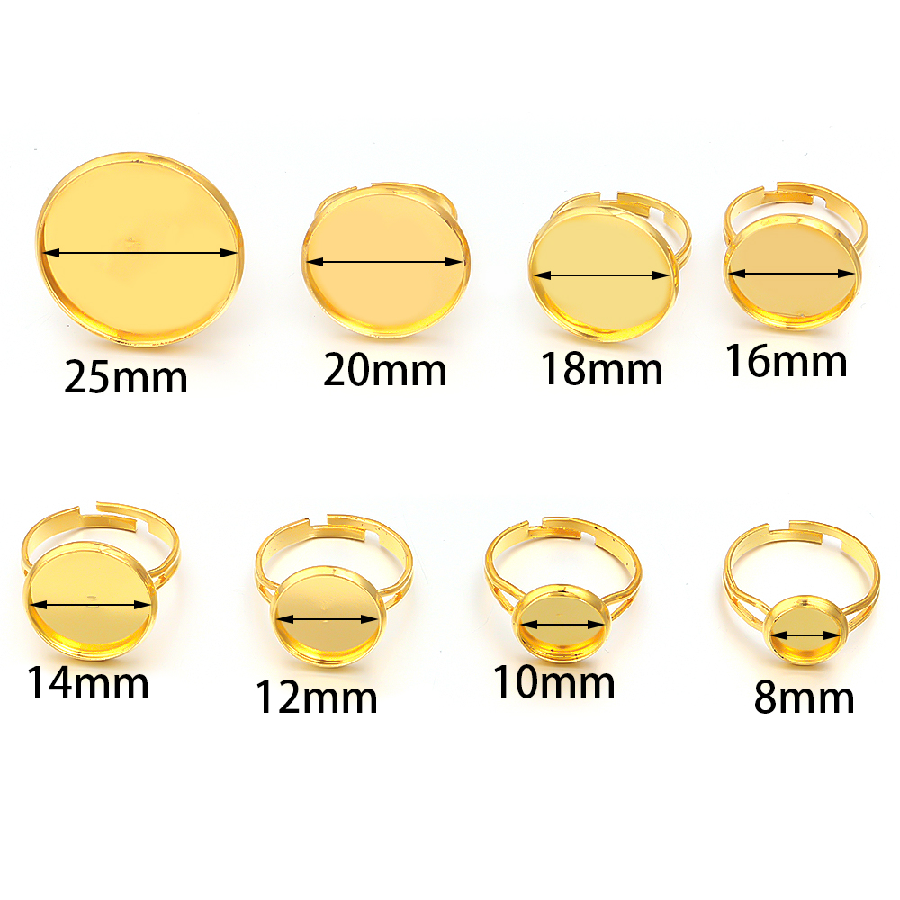 Lote de 10 bases de anillo aju - Ring Set Adjustable reseña y precio