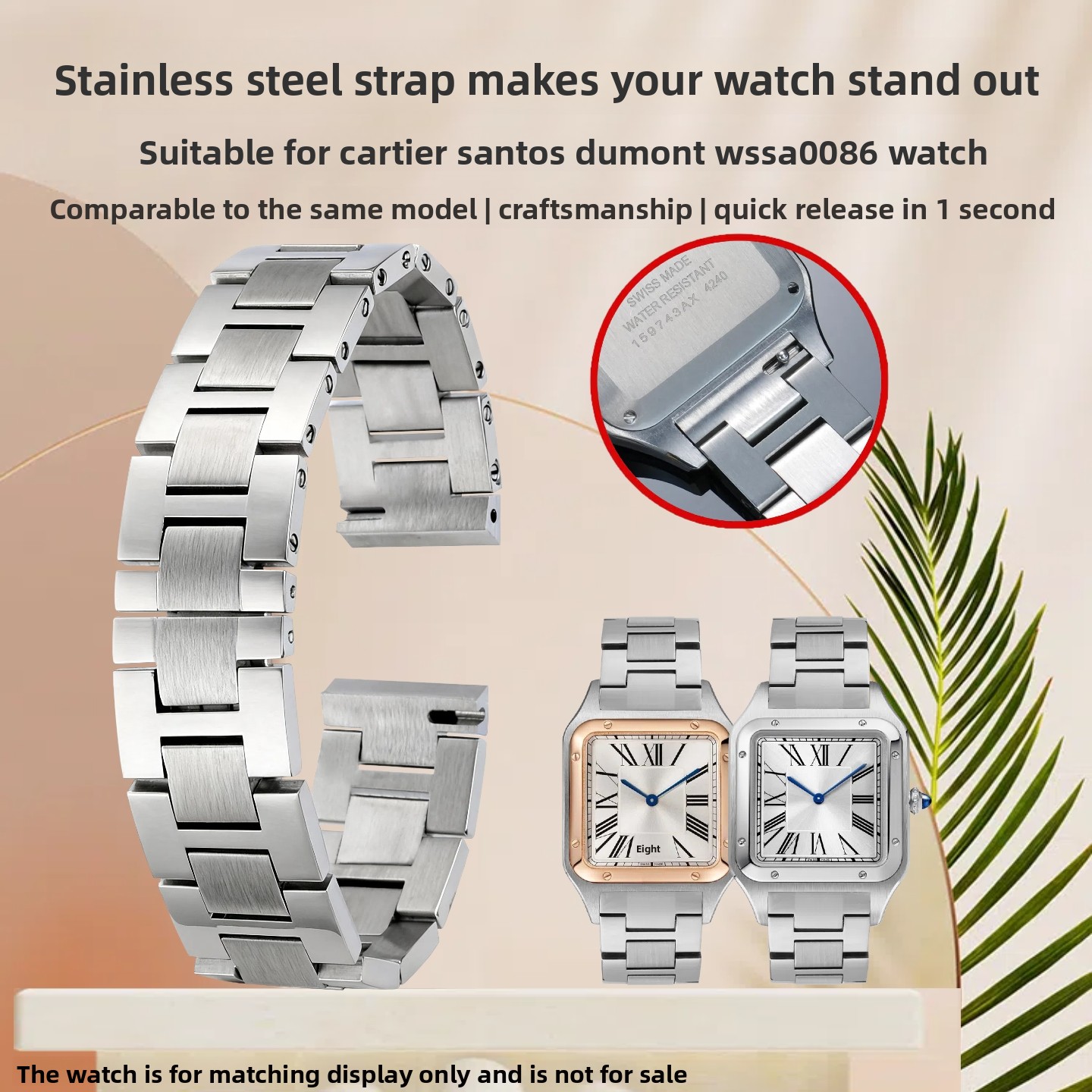 Correa de reloj de acero de li - Women'S Accessories Cartier reseña y precio