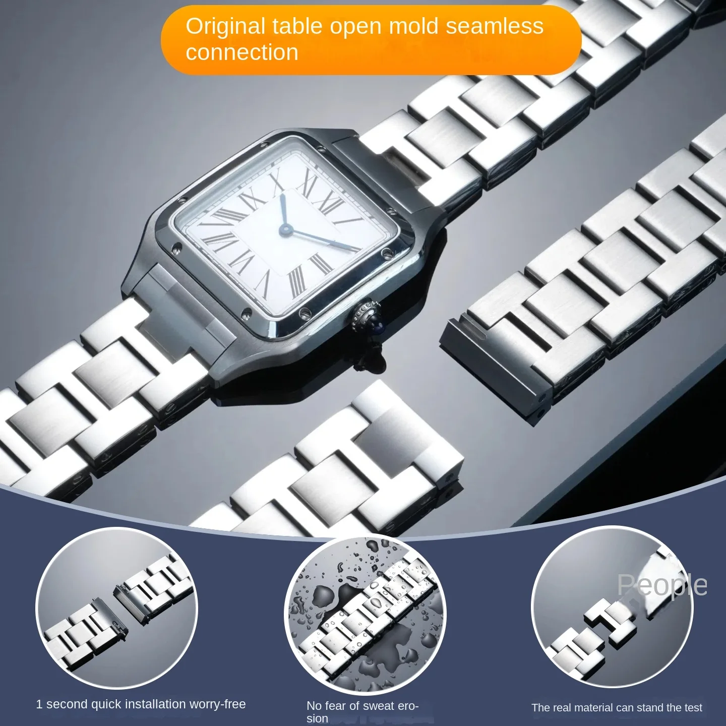 Correa de reloj de acero de li - Women'S Accessories Cartier reseña y precio