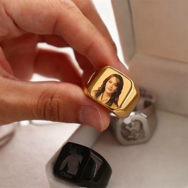 Anillos de joyería de acero in - Women Accessories Logo reseña y precio
