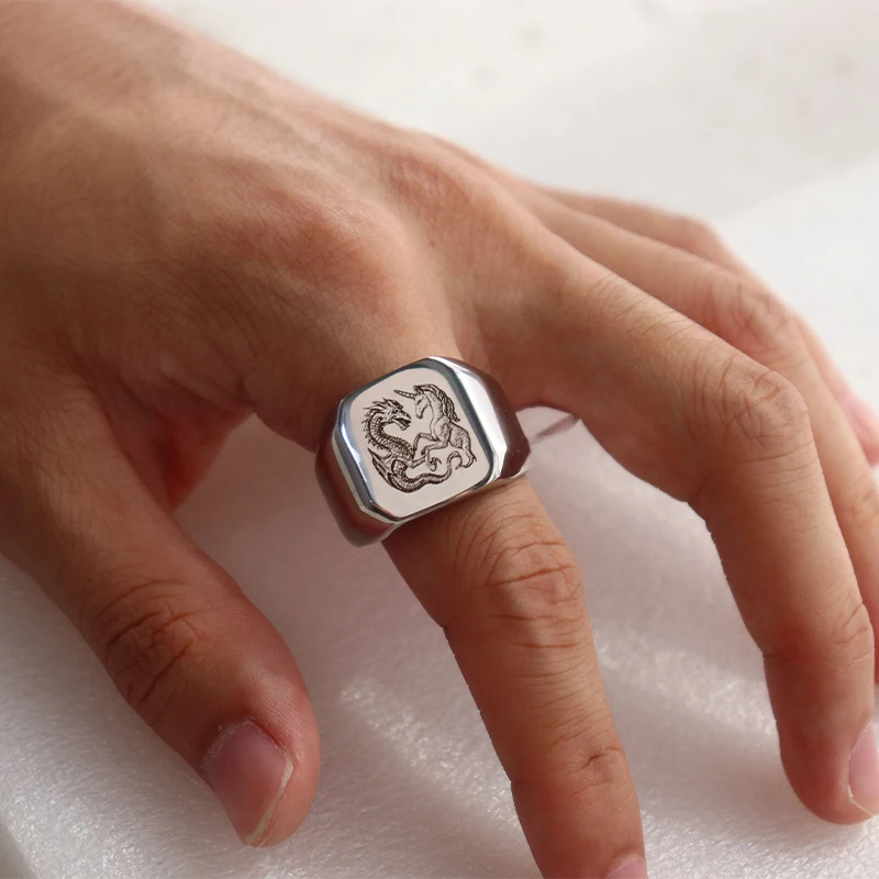 Anillos de joyería de acero in - Women Accessories Logo reseña y precio